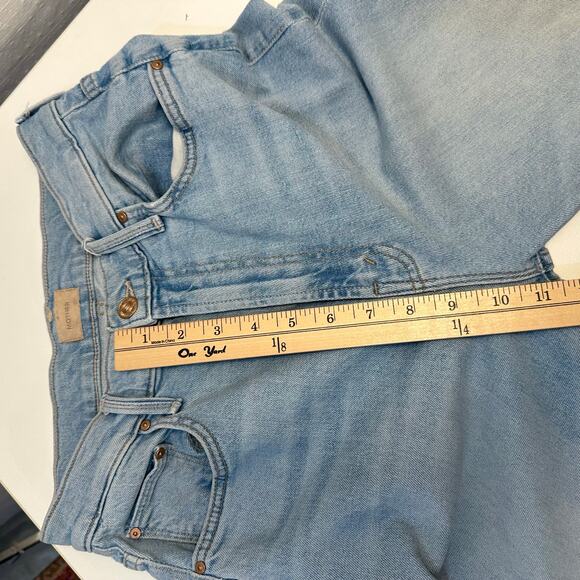 MOTHER The Rambler Zip Flood Jeans in Cherie Cherie Size 26 Light Wash Wide Leg - Picture 15 of 16